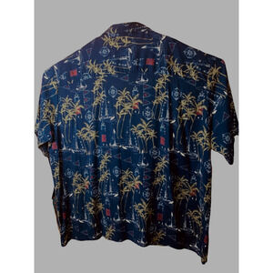3XL Mens Nautical Tropics Aloha Friday SS Sailboats Shirt Munsingwear Hawaiian